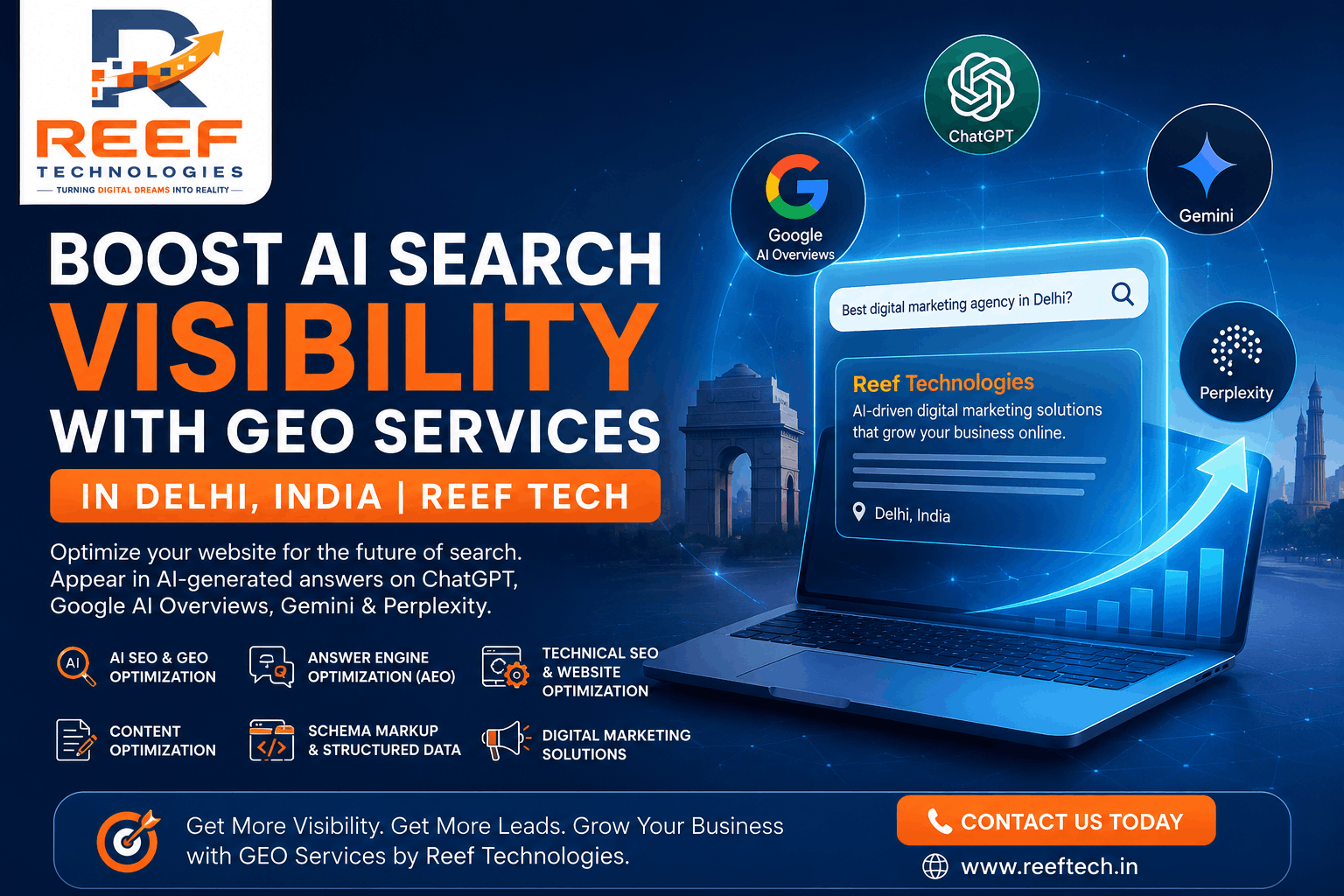 Boost AI Search Visibility with GEO Services in Delhi, India